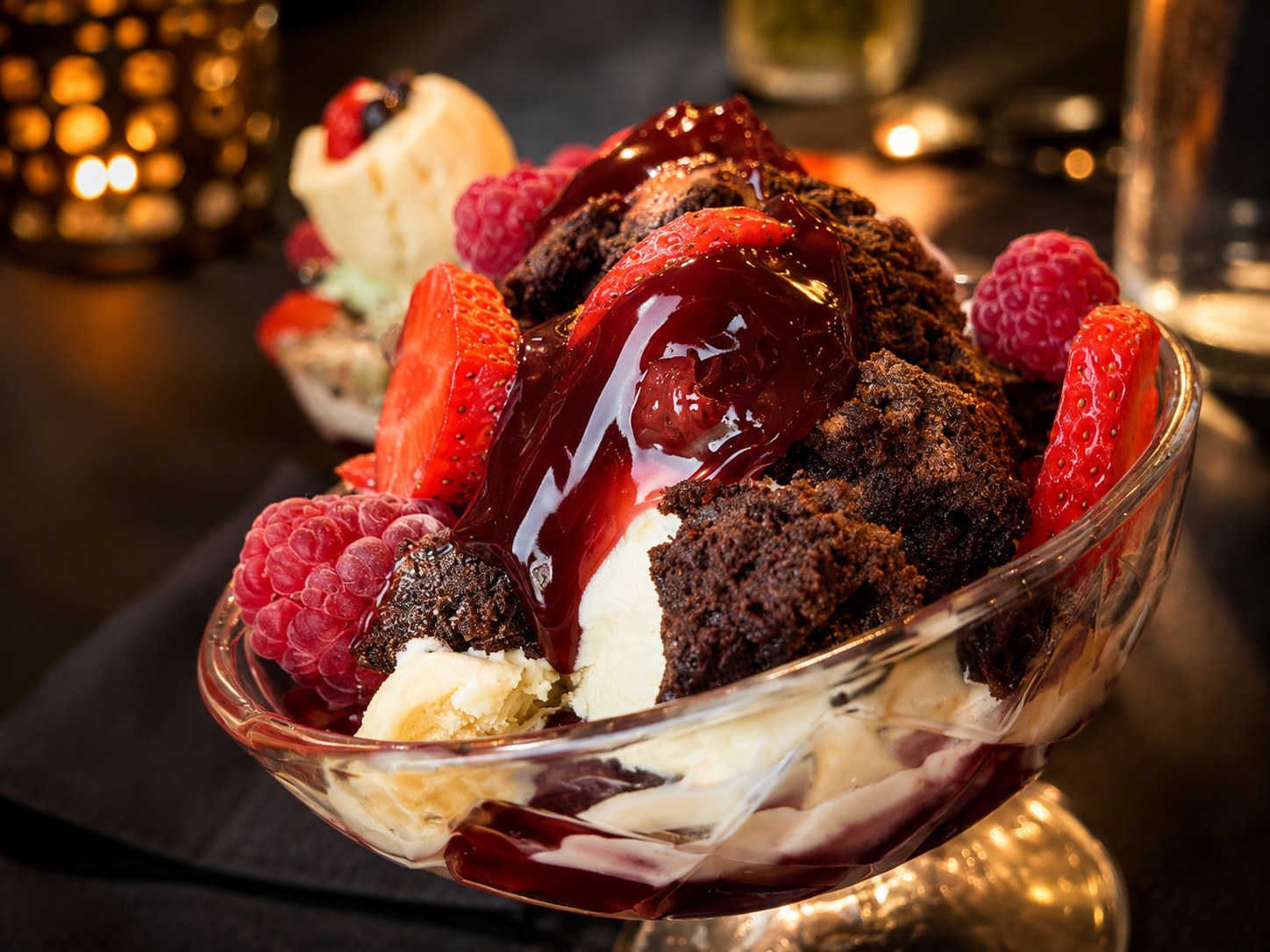 Dessert and ice cream at The Bank Bar and Grill