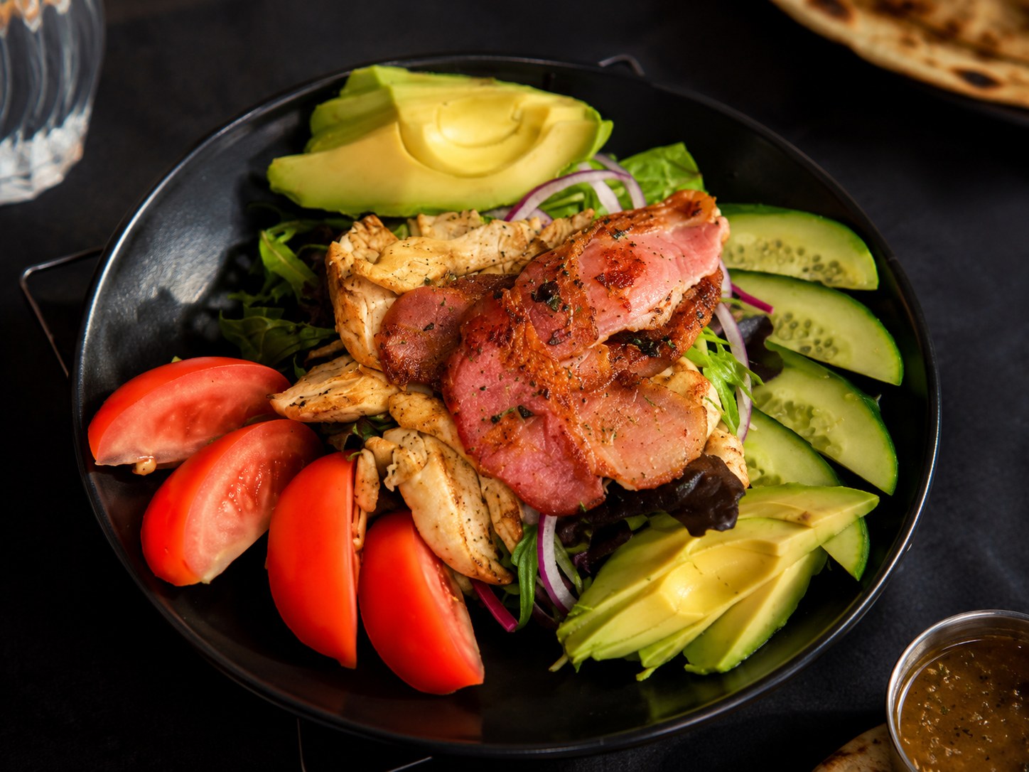 Chicken, bacon and avocado salad at The Bank Bar and Grill